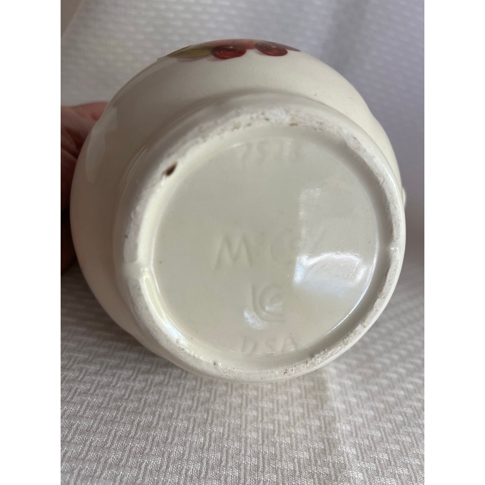 McCoy USA Pottery Vintage Pitcher Fruit and Berries #7528 - Picture 6 of 8